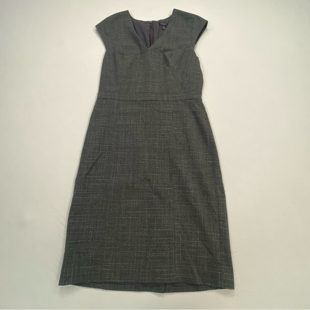 Petite office dress mid Ann Taylor grey casual